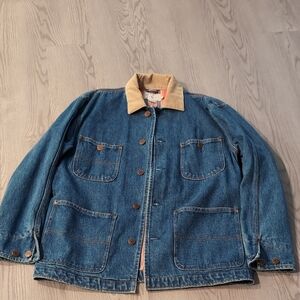 Mint Condition Vintage Ralph Lauren Southwestern Aztec Denim Chore Work Jacket S